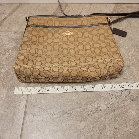 Coach Rowan File Bag In Signature Canvas Handbag - brown / khaki F58285 - Picture 10 of 11